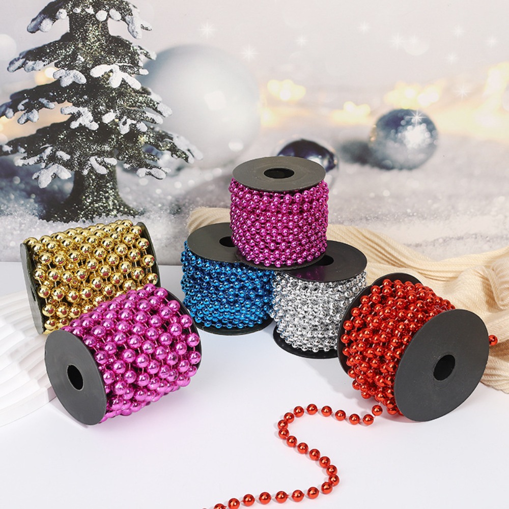 Pearl Trim Chain - 3m/Rolle 9mm Perlenkette, Girlande, Weihnachts-, Hochzeits-,