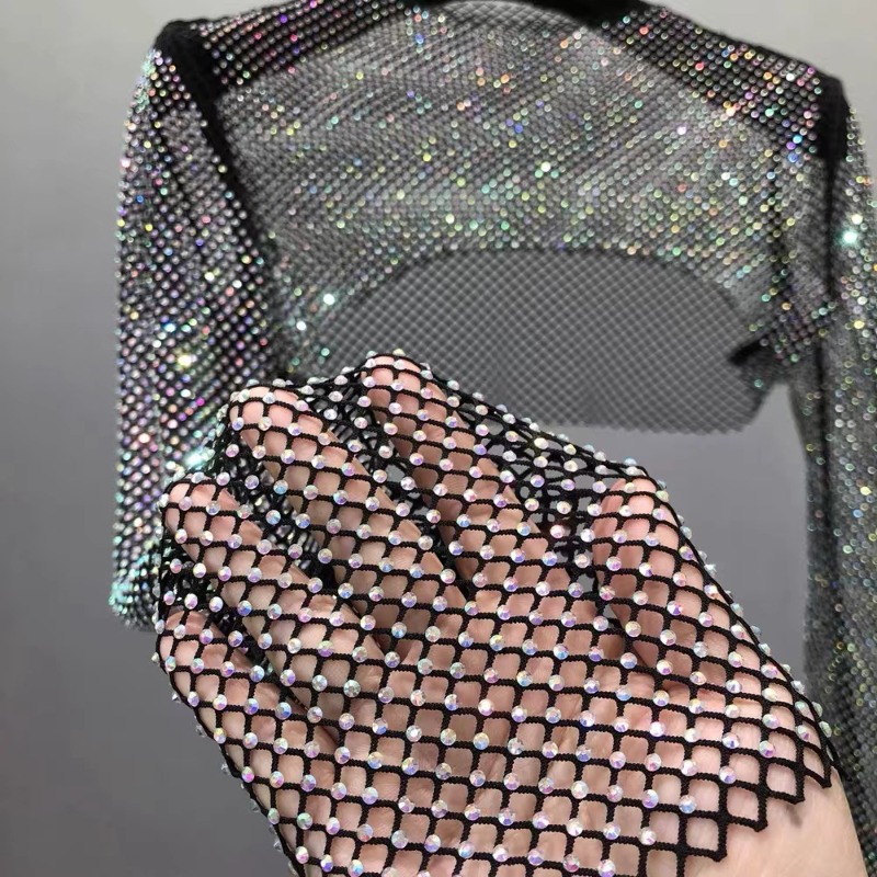 Crystal Mesh Fabric - 50x120cm Nähen Strass Mesh Band Trim