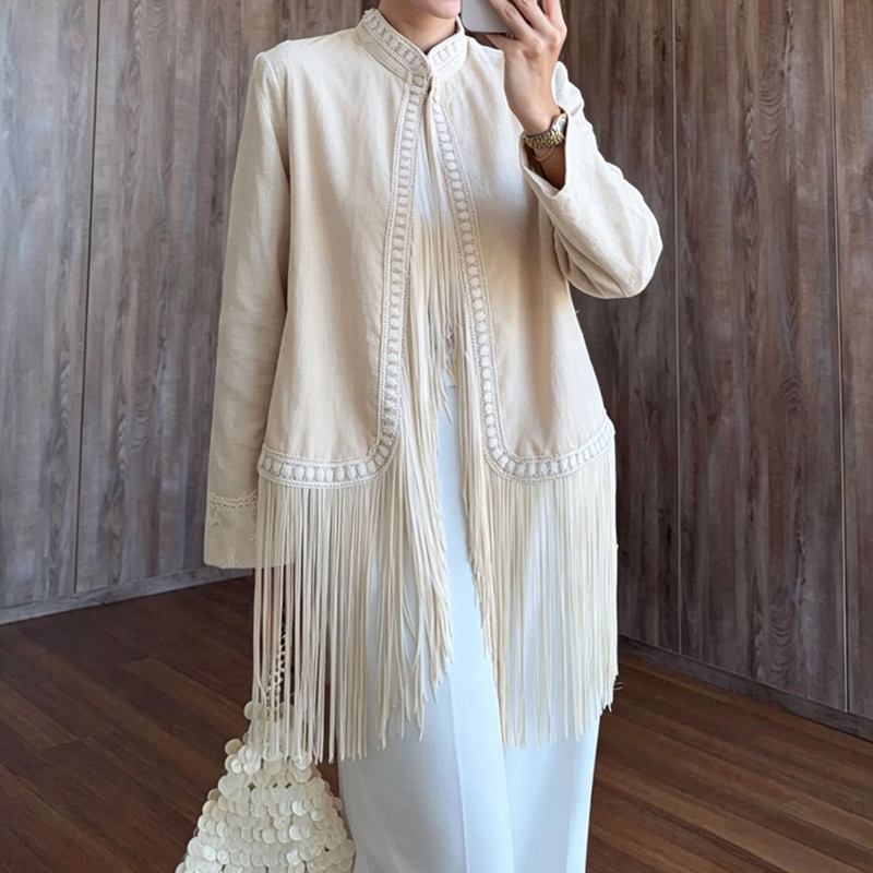 Herbstliche Boho-Oberbekleidun – Tassel Fringe Trim Bewertung und Preis