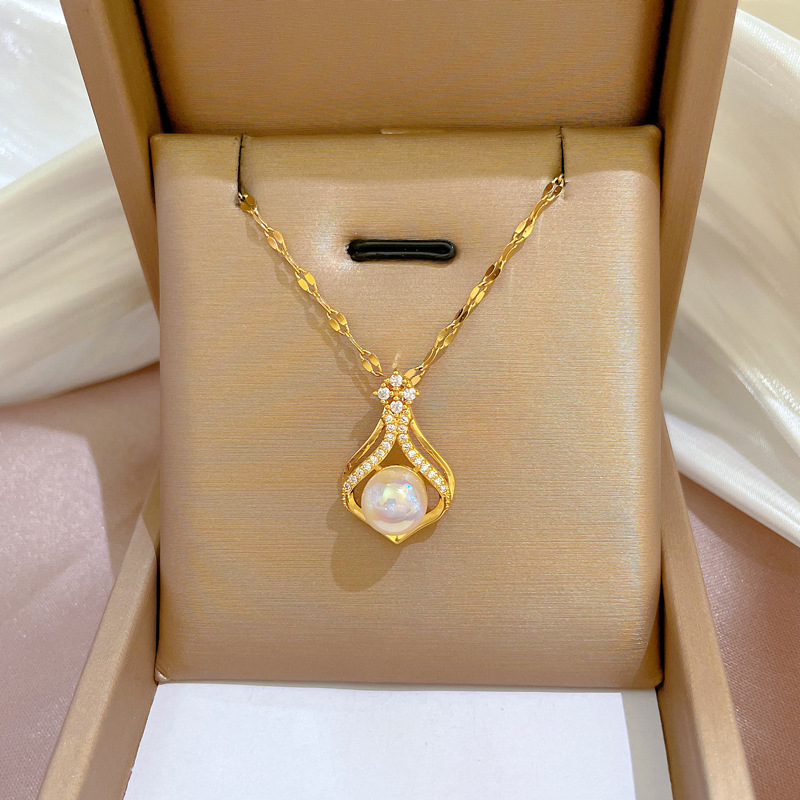 Elegante Damen K14 Goldfarbene – Pearl Trim Chain Bewertung und Preis